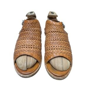 "Rag & Bone" New York Leather Woven Block 2.5" Heel Sandals Size 37"(7)